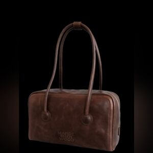 Marge Sherwood Soft Boston Brown Pull-Up Handbag